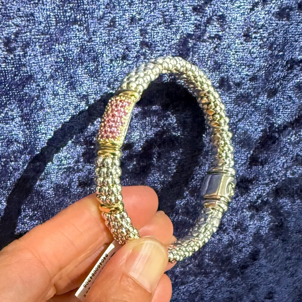 Pink Sapphire Caviar Bracelet | 9mm from Lagos Sz 7 - Picture 9 of 11